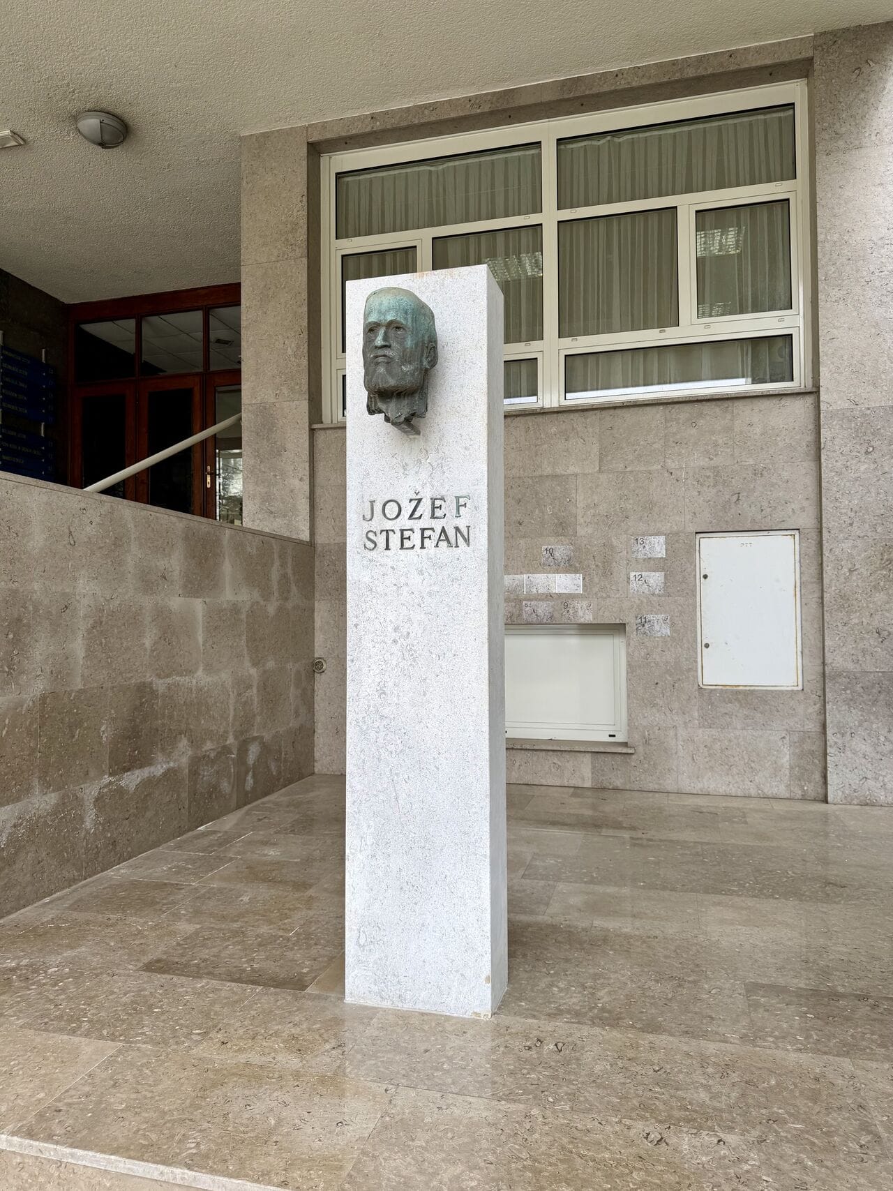 Entrance of the Jožef Stefan Institute in Ljubljana
